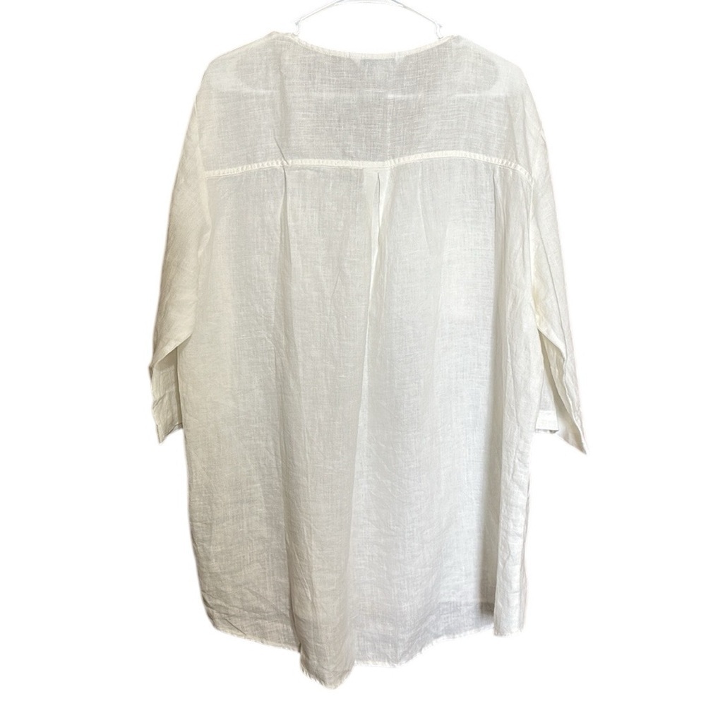 Ellen Tracy Roll up sleeve 100% Linen Shirt Color
Chalk XXL - Picture 4 of 10